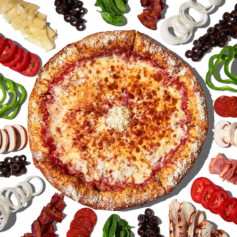 Build Your Own Mellow Mushroom pizza with fresh toppings